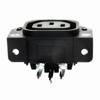 CONN AC OUTLET PC FLANG REAR MNT