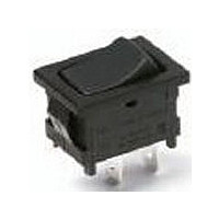 Rocker Switch,RIGHT ANGLE,SPST,ON-OFF,R ANGLE PC TAIL Terminal,ROCKER,PCB Hole Count:5