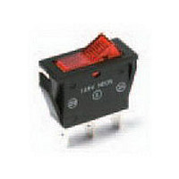 Rocker Switch,STRAIGHT,SPST,ON-OFF,QUICK CONNECT Terminal,ROCKER