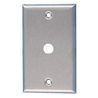 RF Connectors WALLPLATE ST/STEEL DUAL 3/8" HOLE