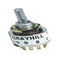 Rotary Switch,STRAIGHT,Number Of Positions:3,SOLDER Terminal,ROTARY SHAFT