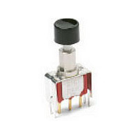 Pushbutton Switch,RIGHT ANGLE,SPDT,ON-(ON),PC TAIL Terminal,PCB Hole Count:7