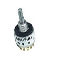 Rotary Switch,STRAIGHT,Number Of Positions:3,PC TAIL Terminal,ROTARY SHAFT,PCB Hole Count:12
