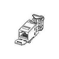 CONN JACK W/DUST CVR CT5E YELLOW