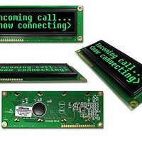 LCD Character Display Modules OLED 2x16 Green 122.0 x 44.0 x 9.3