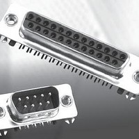 D-Subminiature Connectors 25P PCB R/A Recept Compact W/ Bd Locks