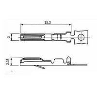 Rack & Panel Connectors MALE TERM GLD 20-24 AWG