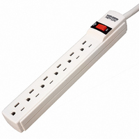 POWER STRIP 9.5" 15A 6OUT 4'CORD