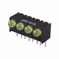 LED 3MM QUAD LOW CUR YEL PC MNT